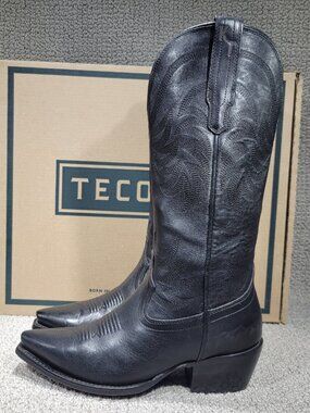 Tecovas The Annie Women's US Size 8B Midnight Cowhide Cowgirl Pull-on Boots